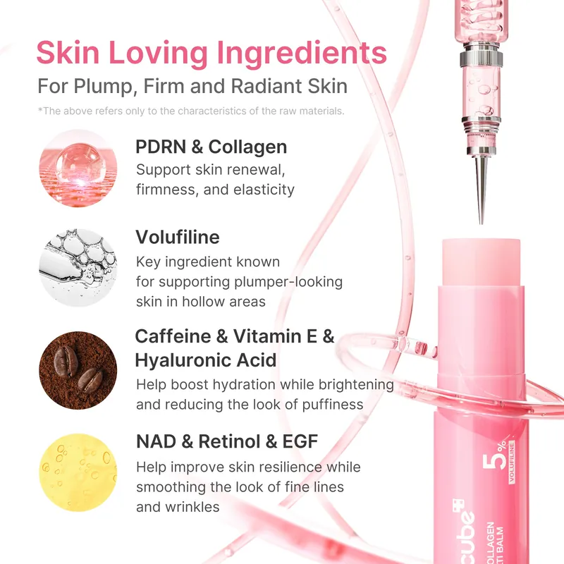 Key ingredients: PDRN, collagen, Volufiline, caffeine, NAD, retinol